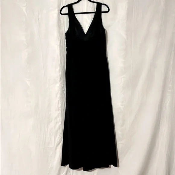 Dessy Collection Sleeveless Black Trumpet Evening Gown - Picture 6 of 11